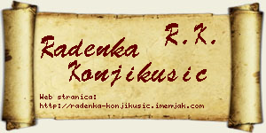 Radenka Konjikušić vizit kartica